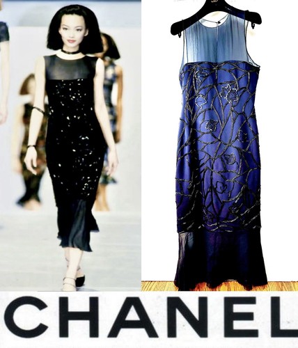 Chanel vintage 1997 black bead - chanel,